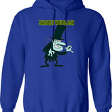 Fletch Vintage Hoodie - Retro Graphic Cosy Pullover - Blue