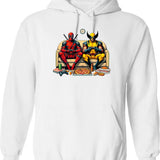 Flight Of The Elephants (option) Hoodie - Retro Graphic Pullover Hoodie for Men & Women - White
