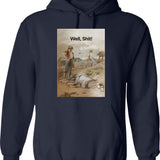 Flippant Ddeadpoolwolverine Hoodie - Retro Graphic Pullover Hoodie for Men & Women - Navy