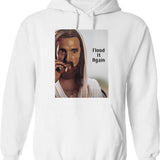 Flood It Again Graphic Pullover Hoodie - White