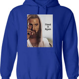 Flood It Again Graphic Pullover Hoodie - Blue