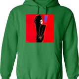 Floral Hail Satan Hoodie - Retro Graphic Pullover Hoodie for Men & Women - Green