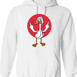Florida Man State Funny Meme Vintage Palm Trees And Sunset Retro Sun Hoodie - White