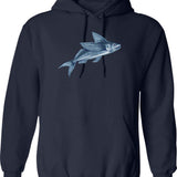 Fly Fishing Angler Vintage Retro Look Gift Hoodie - Navy