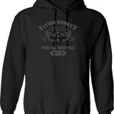 Flying Fish Hoodie - Retro Graphic Pullover Hoodie for Men & Women - Black