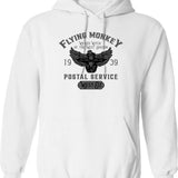 Flying Fish Hoodie - Retro Graphic Pullover Hoodie for Men & Women - White