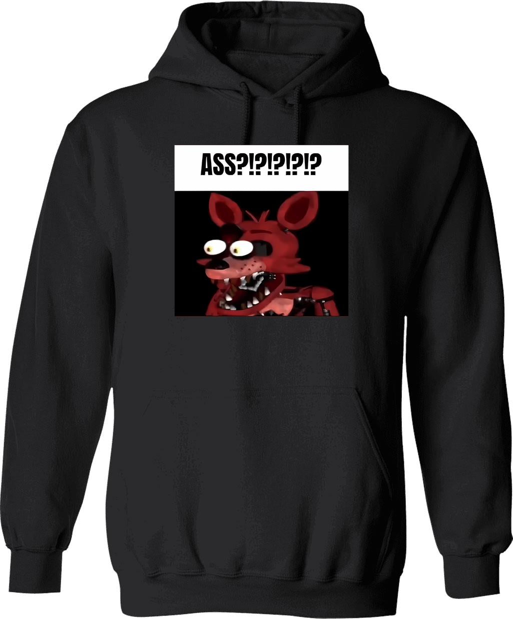 Fnaf Bonnie Balls Meme Graphic Pullover Hoodie - Black