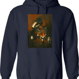 Fountain Boats Powerboat 2 Hoodie - Retro Graphic Pullover Hoodie for Men & Women - Navy
