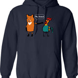 Fox And Badger Holmes And Watson Hoodie - Navy