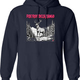 Fox And Chicken Funny Hoodie Design My Friend Funny Hoodie Gift Friends Wolf And Chicken Funny Hoodie. - Navy