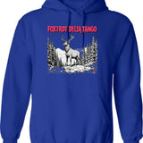 Fox And Chicken Funny Hoodie Design My Friend Funny Hoodie Gift Friends Wolf And Chicken Funny Hoodie. - Blue