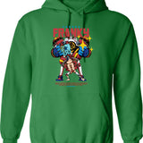 Franky One Piece Graphic Pullover Hoodie - Green