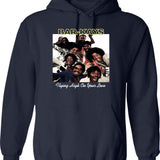 Frat Daddies Football Club Hoodie - Retro Graphic Pullover Hoodie for Men & Women - Navy