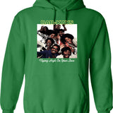 Frat Daddies Football Club Hoodie - Retro Graphic Pullover Hoodie for Men & Women - Green