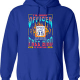 Free Bird Hoodie - Retro Graphic Pullover Hoodie for Men & Women - Blue