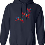Freddyratu Hoodie - Retro Graphic Pullover Hoodie for Men & Women - Navy