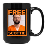 Free Scottie Mug Shot Funny Humour Black Coffee Mug, Gift Coffee Mug