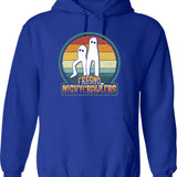 Frequent Flyer Funny Halloween Witch Hoodie - Sarcastic Humor Graphic Hoodie - Blue
