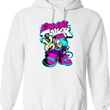 Friday Night Funkin Graphic Pullover Hoodie - White
