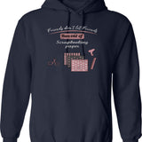 Friar Tuck Brewing Company Hoodie - Retro Graphic Pullover Hoodie for Men & Women - Navy