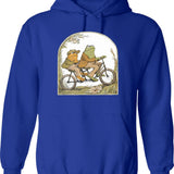 Frog And Toad (2) Hoodie - Retro Graphic Pullover Hoodie for Men & Women - Blue