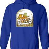 Frog And Toad Hoodie - Retro Graphic Pullover Hoodie for Men & Women - Blue