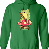 Frog Is Wrong Hoodie - Retro Graphic Pullover Hoodie for Men & Women - Green