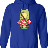 Frog Is Wrong Hoodie - Retro Graphic Pullover Hoodie for Men & Women - Blue