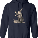 Frog On Mushroom Bassoon Player Bassoonist Hoodie - Navy