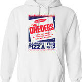 Frog Swing Hoodie - Retro Graphic Pullover Hoodie for Men & Women - White