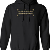 From Erie Hoodie - Retro Graphic Pullover Hoodie for Men & Women - Black
