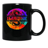 Full Colour Imagine-Dragons Black Coffee Mug, Gift Coffee Mug - Black