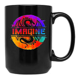 Full Colour Imagine-Dragons Black Coffee Mug, Gift Coffee Mug