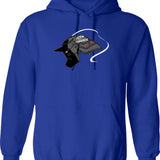 Fujiama Vintage Hoodie - Retro Graphic Cosy Pullover - Blue