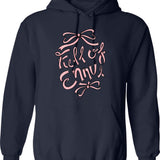 Full Of Christmas Spirits - Funny Alcohol Ugly Christmas Sweater Hoodie - Navy