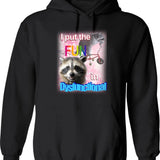 Fun Fact I Dont Care Washed Out Retro 80s Style Hoodie - Black