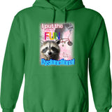 Fun Fact I Dont Care Washed Out Retro 80s Style Hoodie - Green