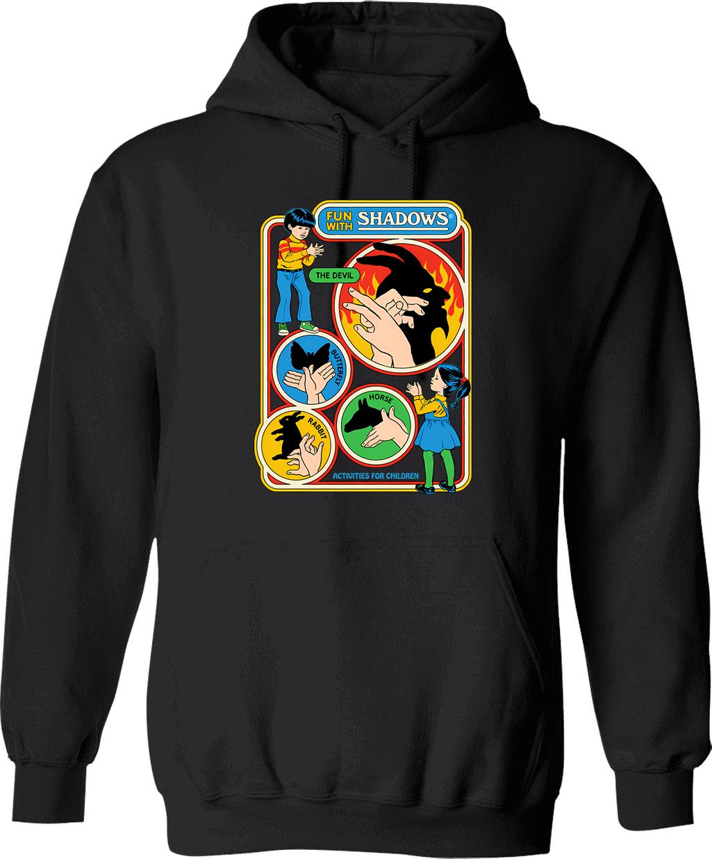 Fun In Dysfunctional Raccoon Shirt Hoodie - Retro Graphic Pullover Hoodie for Men & Women - Black