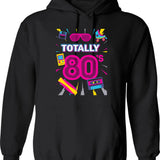 Funny 80s Retro Shirt 1980s Party Tshirt Turntable Cassette Hoodie - Black