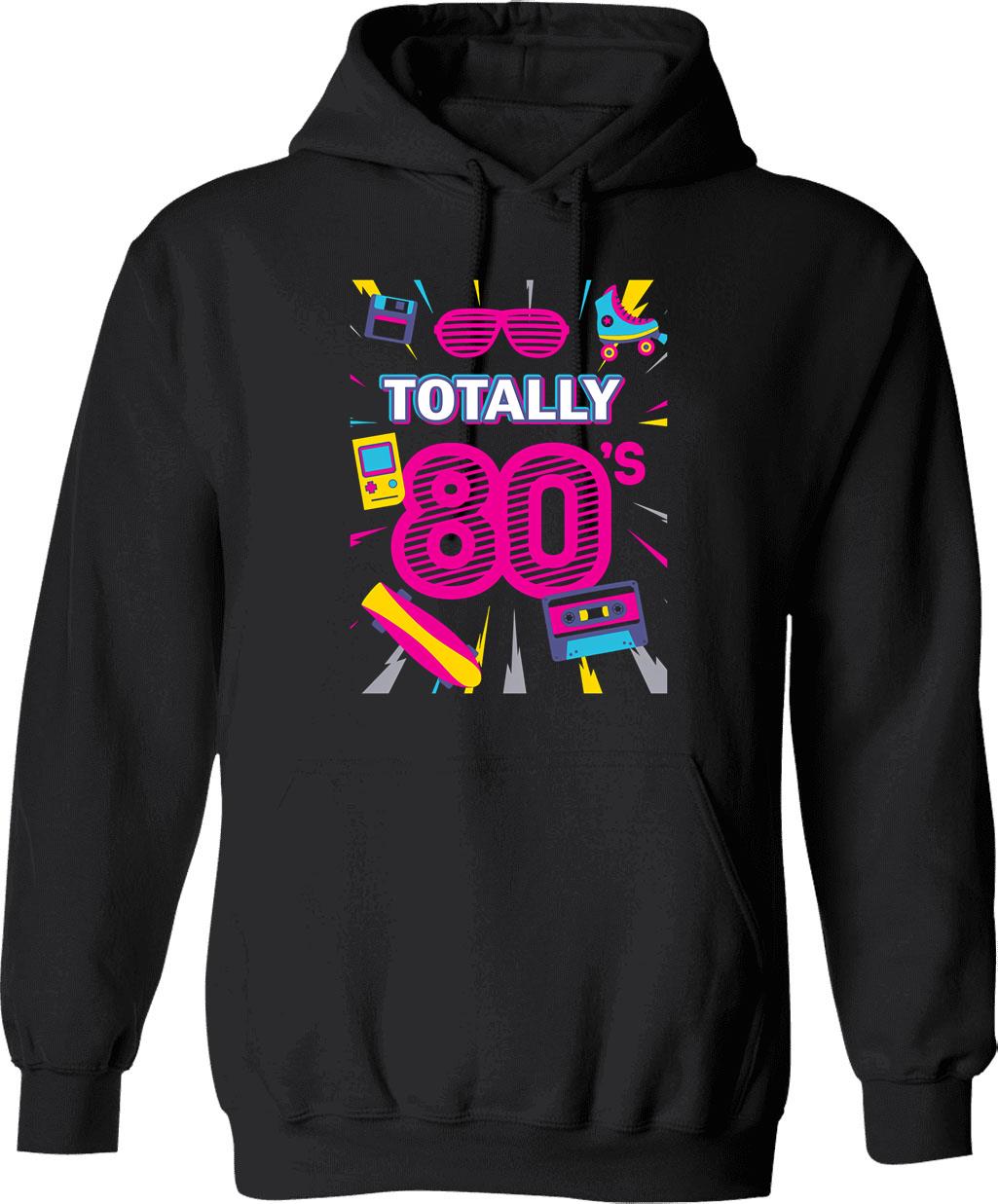 Funny 80s Retro Shirt 1980s Party Tshirt Turntable Cassette Hoodie - Black