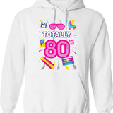 Funny 80s Retro Shirt 1980s Party Tshirt Turntable Cassette Hoodie - White