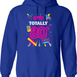Funny 80s Retro Shirt 1980s Party Tshirt Turntable Cassette Hoodie - Blue