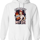 Funny Animal Hoodie - Sarcastic Humor Graphic Hoodie - White
