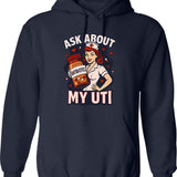 Funny Animal Hoodie - Sarcastic Humor Graphic Hoodie - Navy