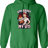 Funny Animal Hoodie - Sarcastic Humor Graphic Hoodie - Green