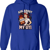 Funny Animal Hoodie - Sarcastic Humor Graphic Hoodie - Blue