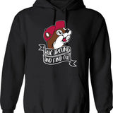 Funny BUC Around and Find Out Graphic Pullover Hoodie - Black