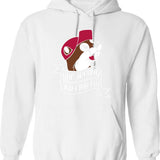 Funny BUC Around and Find Out Graphic Pullover Hoodie - White
