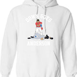 Funny Baseball Down GOES Anderson Graphic Pullover Hoodie - White