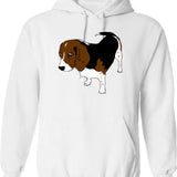 Funny Beagle Dad Saying Best Beagle Dad Ever Hoodie - White